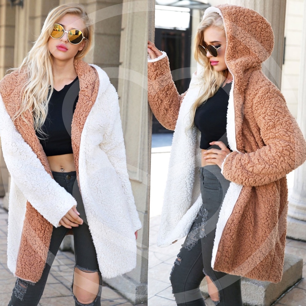 JUSTINE Reversible Softest Hoodie CArdigan - Picture 1 of 5